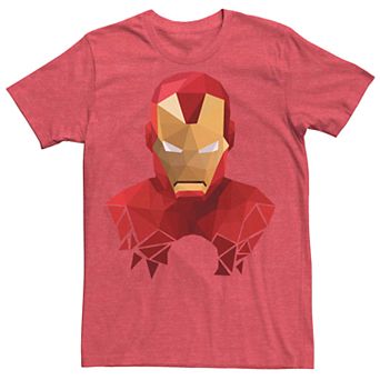 Men's Marvel Low Poly Geometric Iron Man Tee