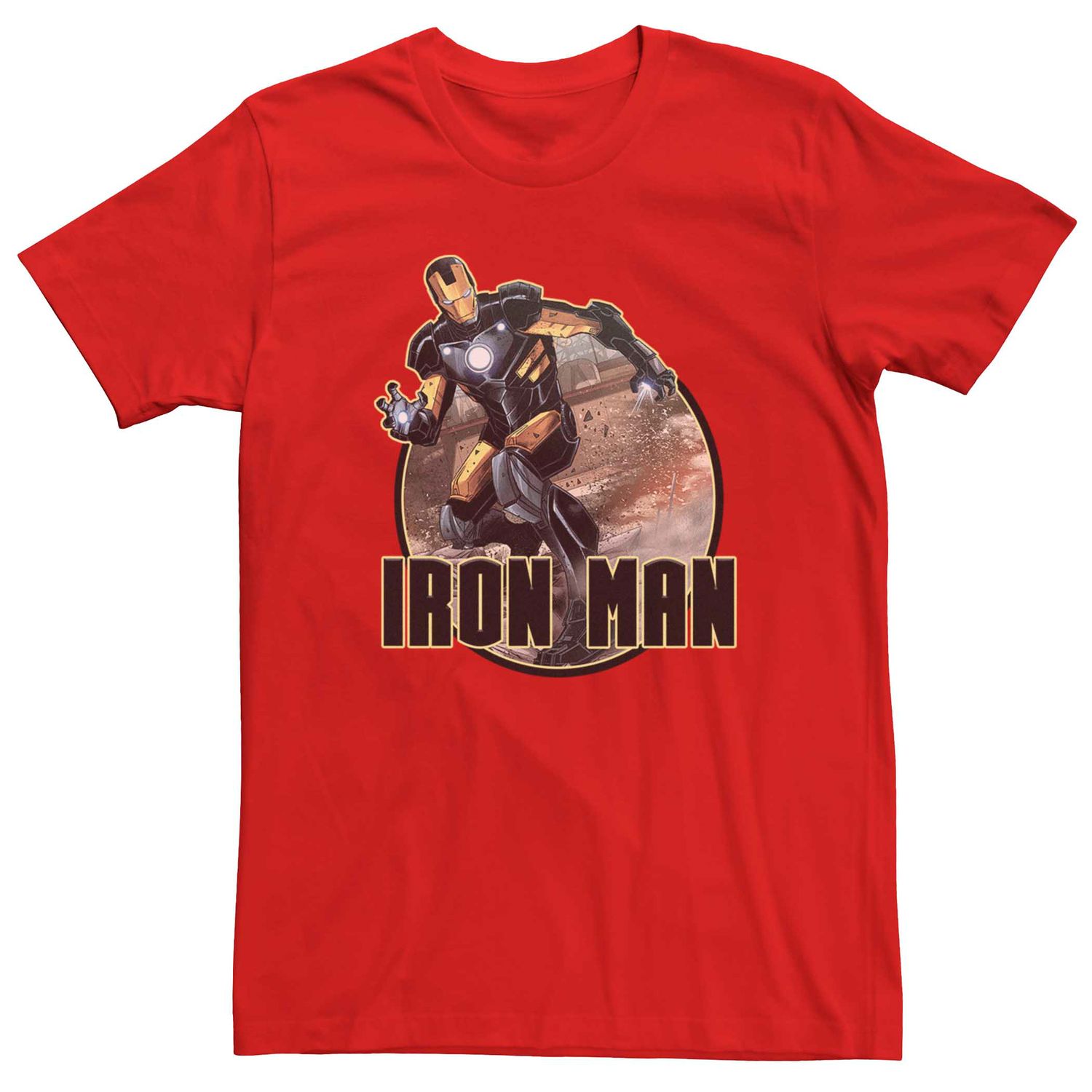 Image for Licensed Character Men's Marvel Iron Man Circle Poster Tee at Kohl's.