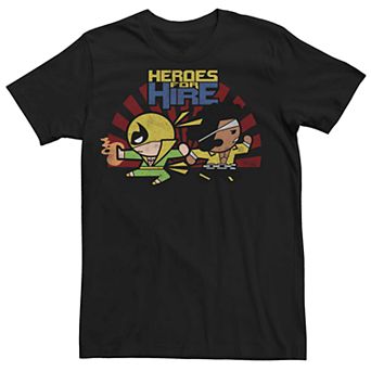 Men's Marvel Iron Fist Luke Cage Heroes Kawaii Tee