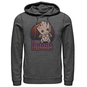 Men's Marvel Groot Kawaii Logo Hoodie