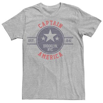 Men's Marvel Captain America Brooklyn Jersey Logo Tee
