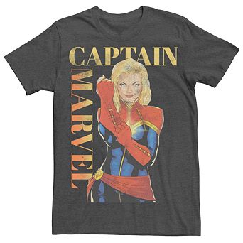 Men's Captain Marvel Vintage Suit Up Poster Tee