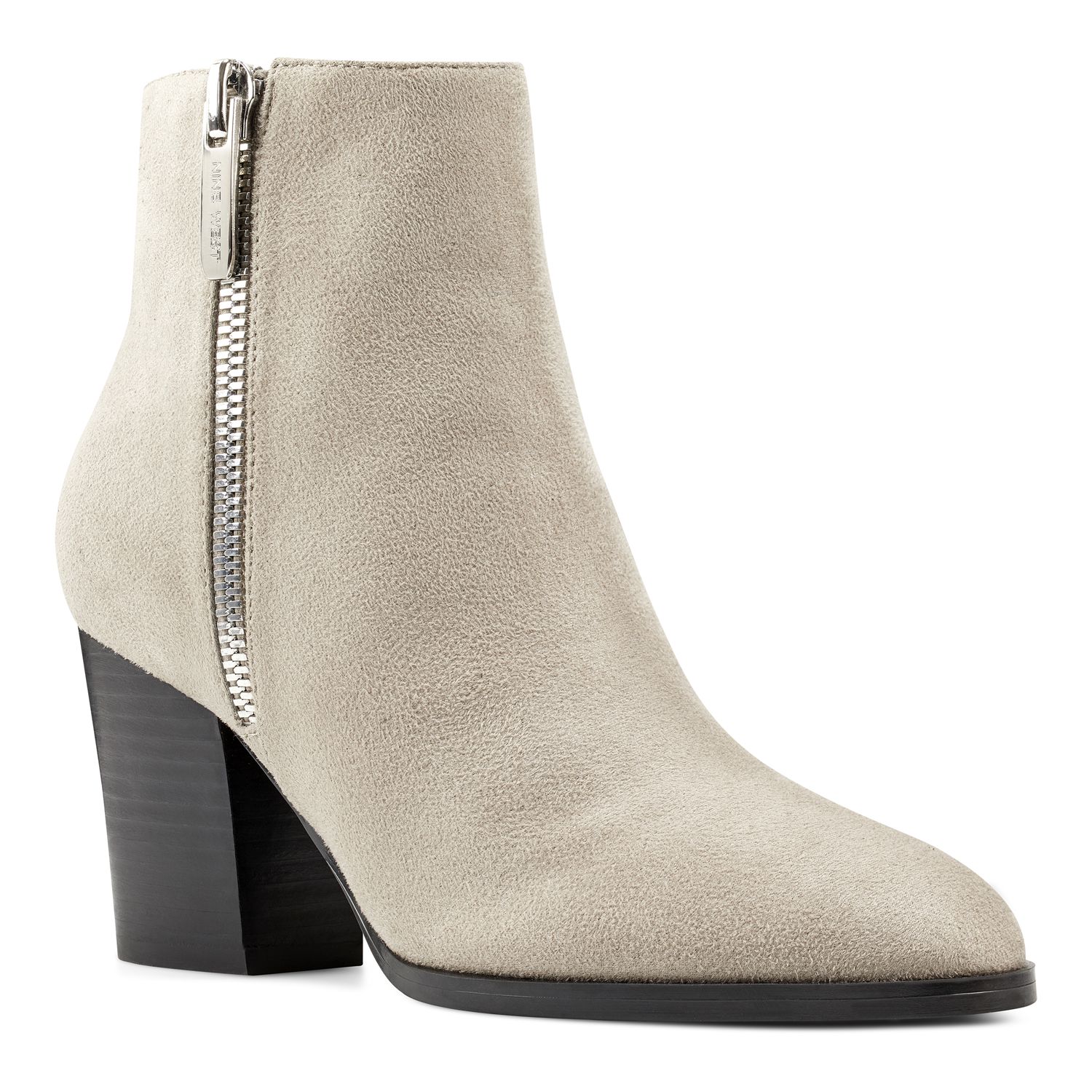 gray ankle boots