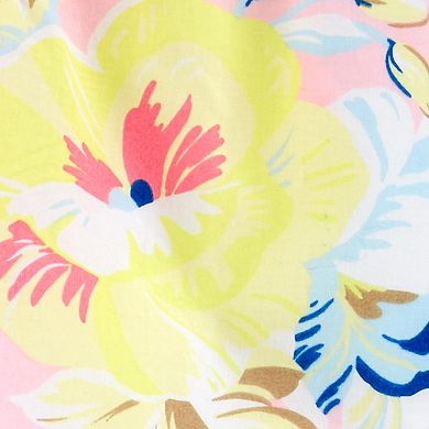 Baby Girl Carter's 2-Piece Floral Poplin Top & Striped Short Set