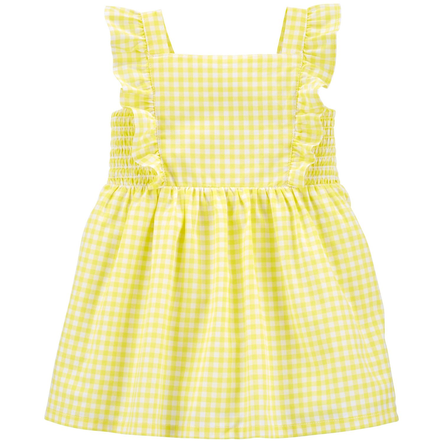 yellow gingham baby dress