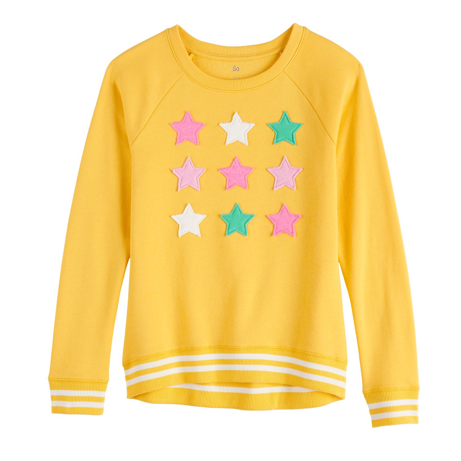 yellow graphic sweatshirt