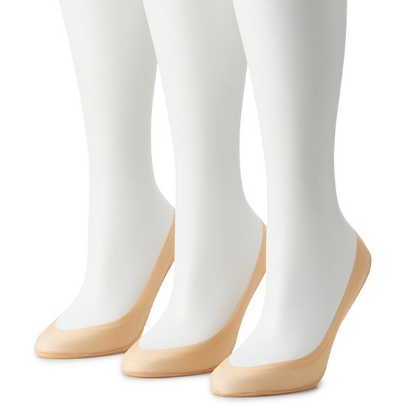 CAIYING 6 Pairs Womens Peep Toe Socks No Show Socks with Silicone Pad Liner