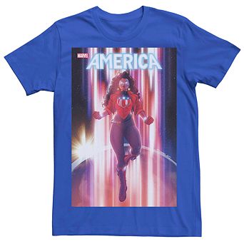 Men's Marvel America In Space Poster Tee