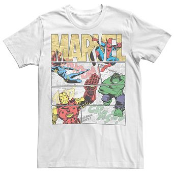 Men's Marvel Comic Hero Fill Poster Tee