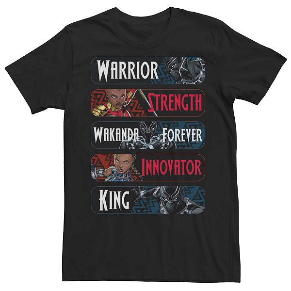 Men's Marvel Black Panther Trio Attributes Tee