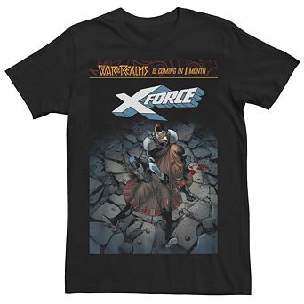 Men's Marvel X-Force War Of Realms Comic Cover Tee