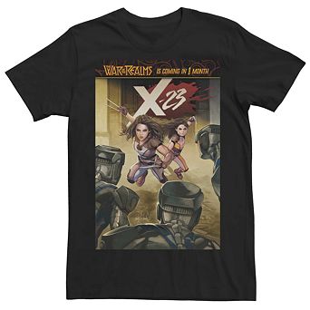 Men's Marvel X-23 War Of Realms Comic Cover Tee