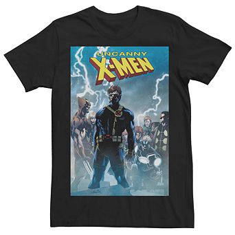 Men's Marvel Uncanny X-Men Group Comic Cover Graphic Tee