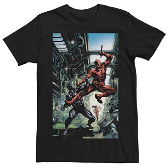 Men's Marvel Avengers Fight Comic Cover Tee