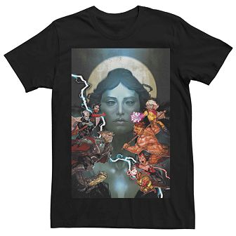 Men's Marvel Group Comic Cover Tee