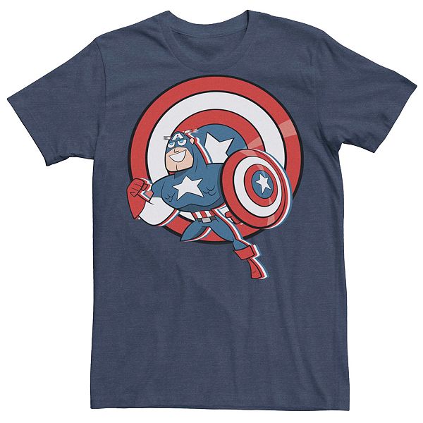 Men's Marvel Captain America Cartoon Tee