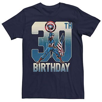 Men's Marvel Captain America 30th Birthday Tee