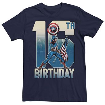 Men's Captain America 16th Birthday Tee
