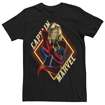 Men's Captain Marvel Neon Glow Tee