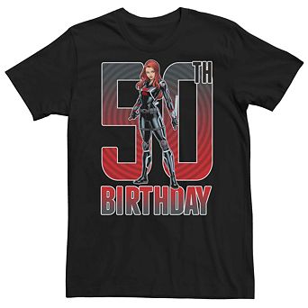 Men's Marvel Black Widow 50th Birthday Tee