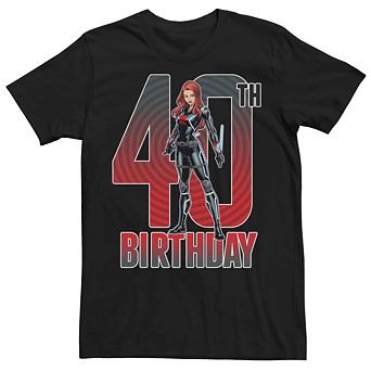 Men's Marvel Black Widow 40th Birthday Tee
