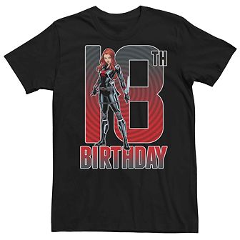 Men's Marvel Black Widow 18th Birthday Graphic Tee