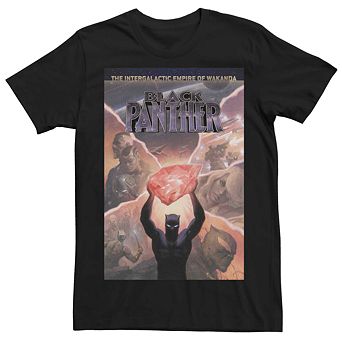 Men's Black Panther Comic Cover Tee