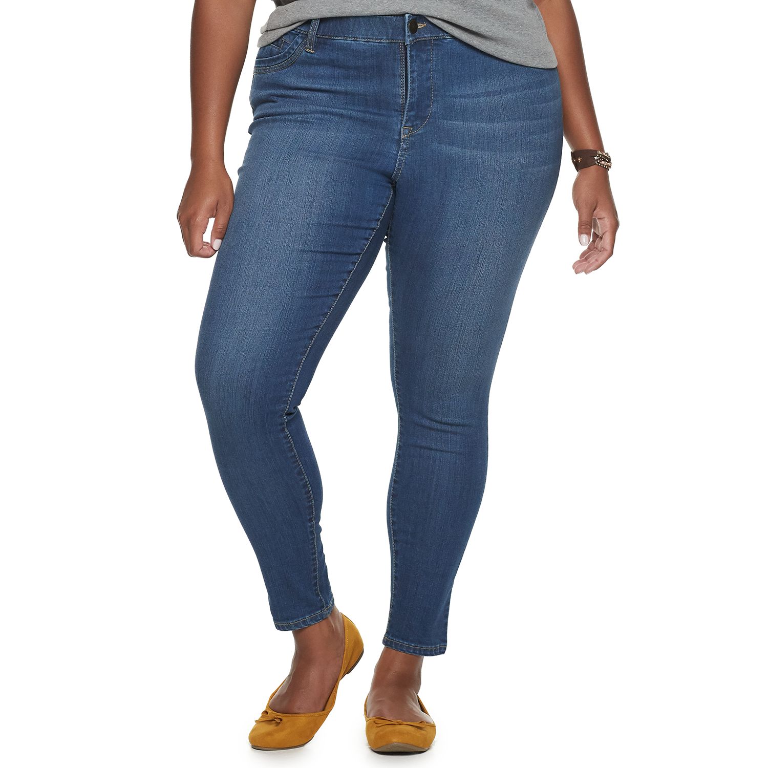 plus size orange jeans