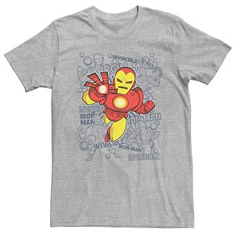 Men's Marvel Retro Iron Man Doodle Tee
