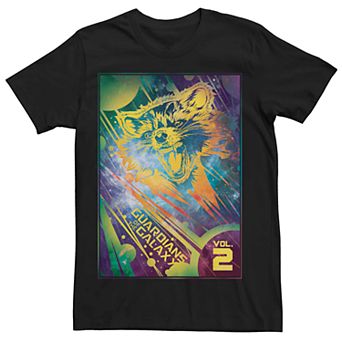 Men's Marvel Guardians Of The Galaxy Rocket Space Poster Tee