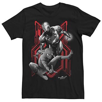 Men's Marvel Spider-Man Iron Man Team Stark Graphic Tee
