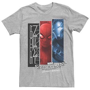 Men's Marvel Spider-Man Iron Man Panel Graphic Tee