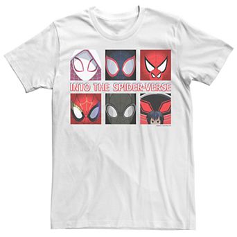 Men's Marvel Into The Spider-Verse Character Panel Boxes Tee