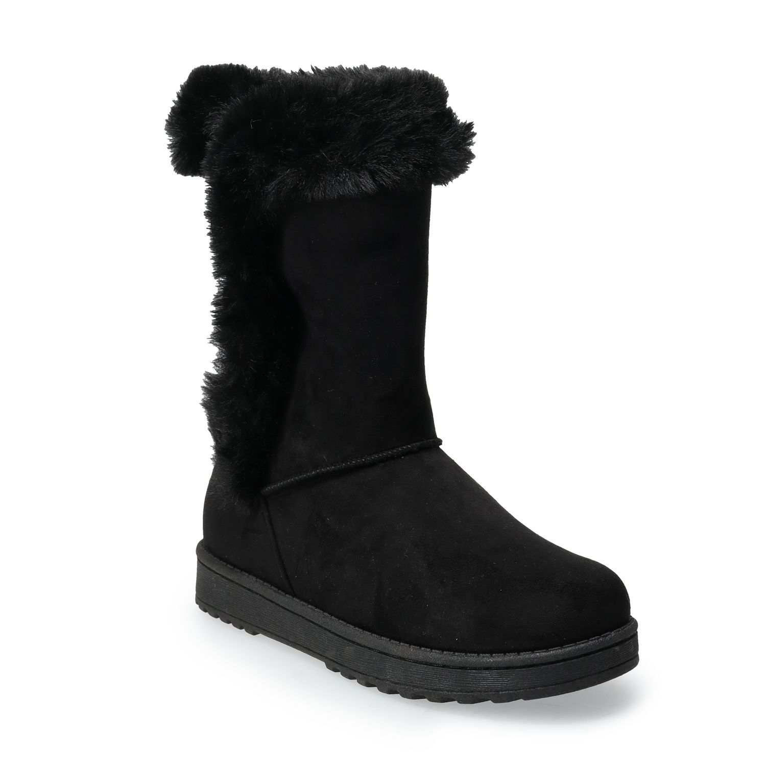 fuzzy boots for women