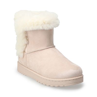 Faux fur womens boots best sale