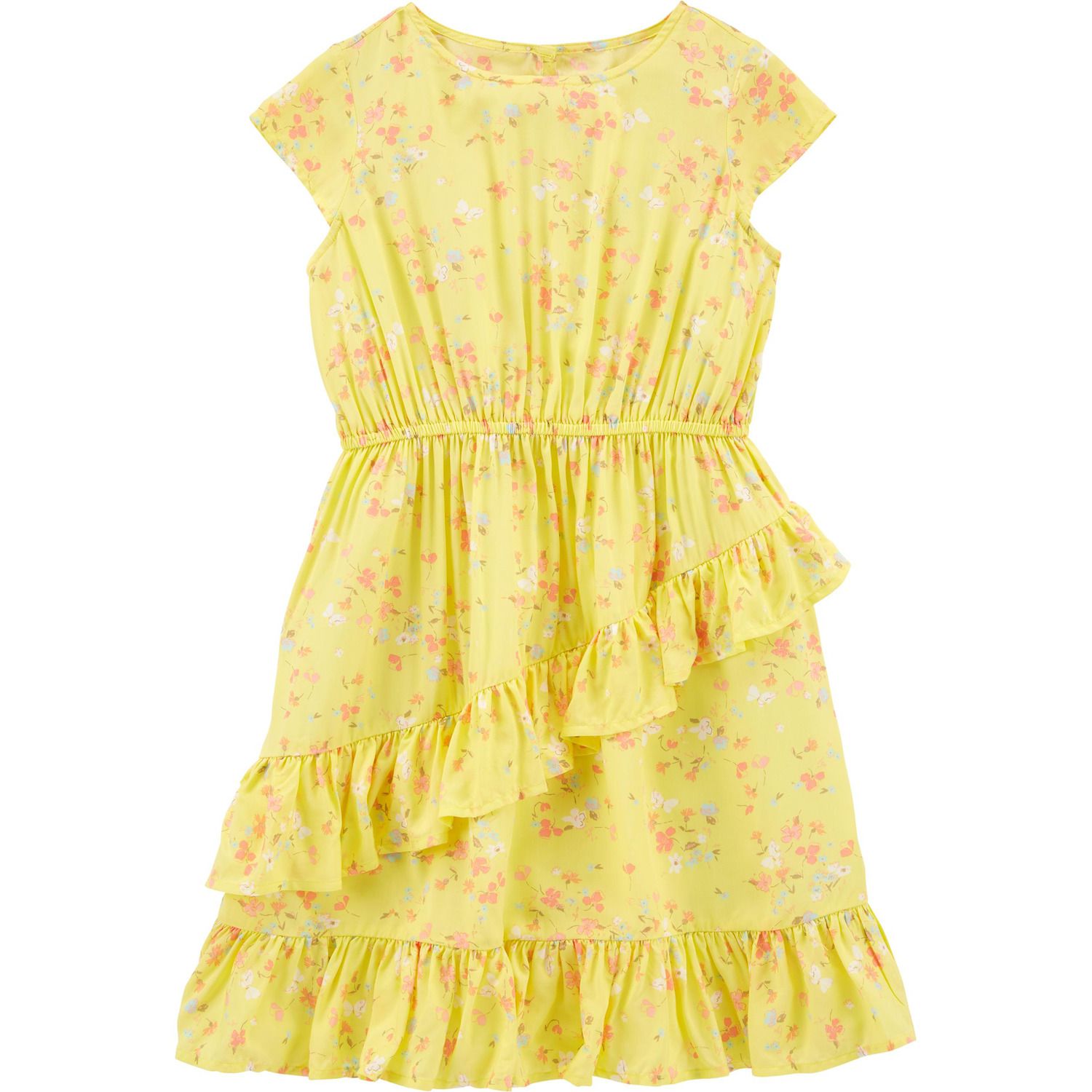 girls yellow floral dress
