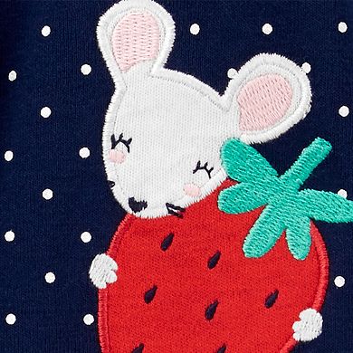 Baby Girl Carter's Strawberry Mouse Polka Dot Sleep & Play