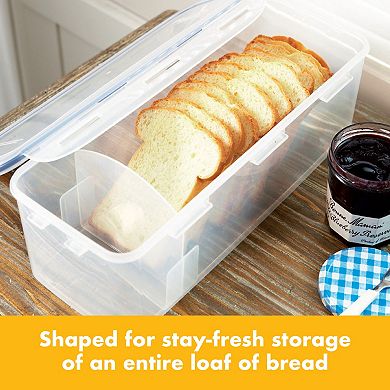 LocknLock Easy Essentials Pantry Bread Box & Divided Food Storage