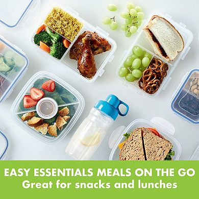 LocknLock Easy Essentials On-the-Go Meals 27-oz. Divided Rectangular Food Storage Container