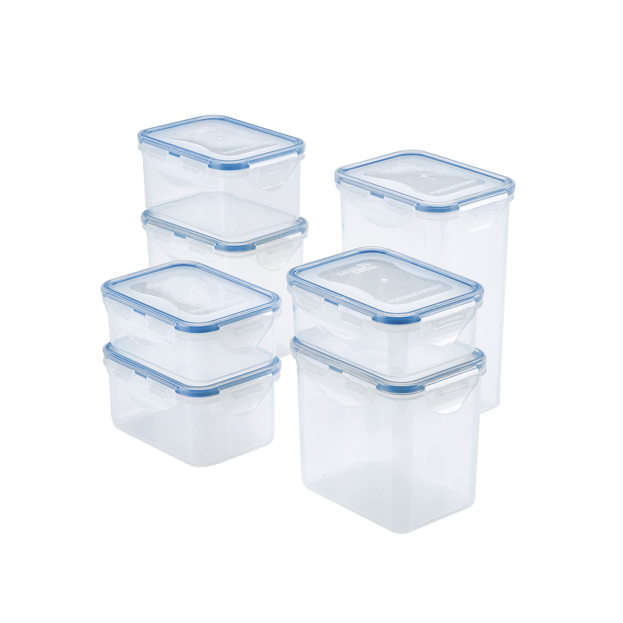 LocknLock Easy Essentials 14-pc. Rectangular Food Storage Set, Clear
