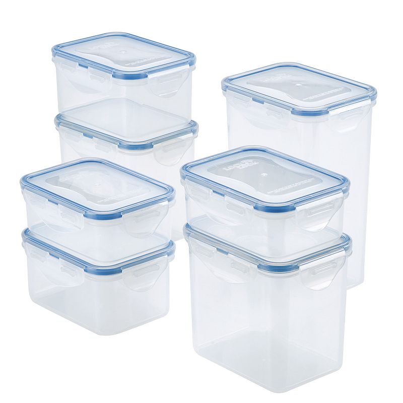 LocknLock Easy Essentials 14-pc. Rectangular Food Storage Set, Clear