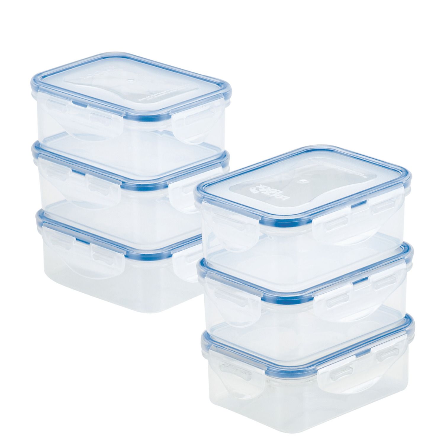 Lexi Home 32-Piece Durable Meal Prep Plastic Food Containers with Snap Lock Lids - Blue