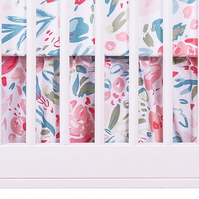 Baby Girl Trend Lab Painterly Floral 3 Piece Crib Bedding Set