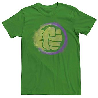Men's Marvel The Hulk Fist Spray Paint Logo Tee