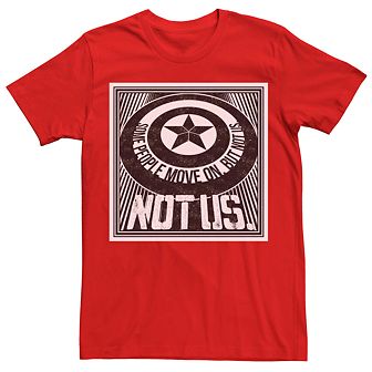 Men's Marvel Avengers Shield "Some People Move On But Not Us" Tee