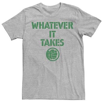 Men's Marvel Hulk Fist "Whatever It Takes" Text Tee