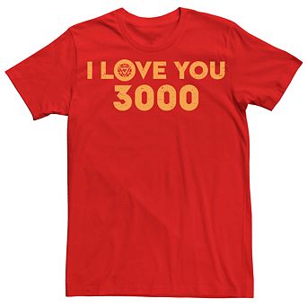 Men's Marvel Avengers "I Love You 3000" Text Tee