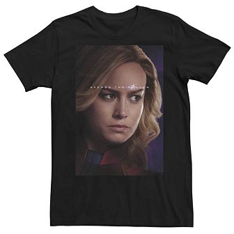 Men's Marvel Captain Marvel "Avenge The Fallen" Portrait Tee