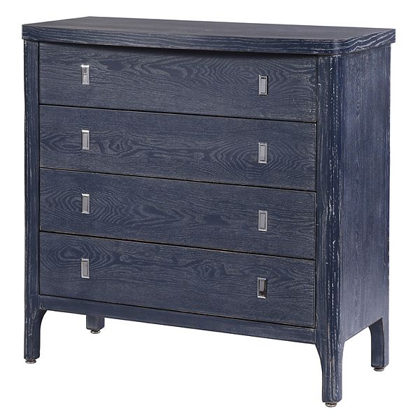 4 Drawer Blue Dresser, Blue Dresser And Night Stand