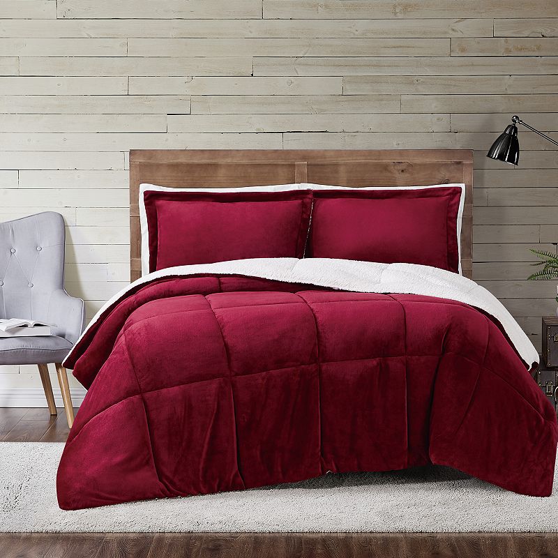 Truly Soft Cuddle Warmth Comforter Set, Red, King